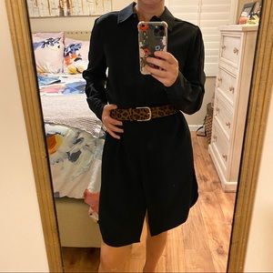 Vince 100% Silk Long Sleeve Shirt Dress